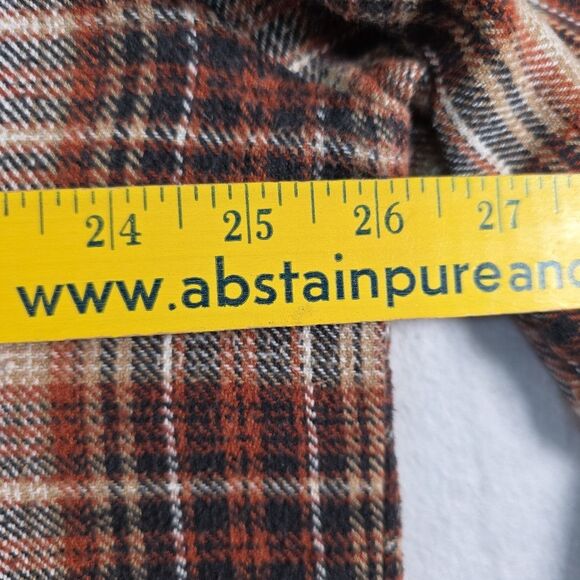 Canyon Guide Outfitters Plaid Flannel Long Sleeve Shirt Men's XL Rust Black - Picture 6 of 8